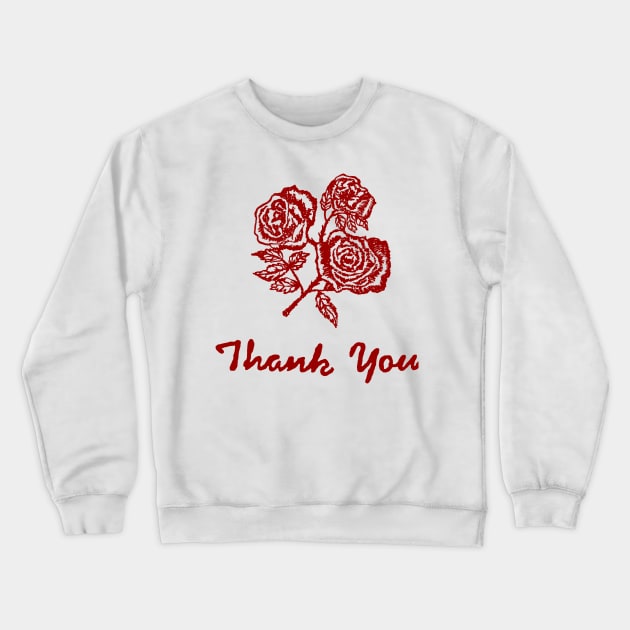 Thank You Gratitude 90s Retro Aesthetics Crewneck Sweatshirt by SilverLake